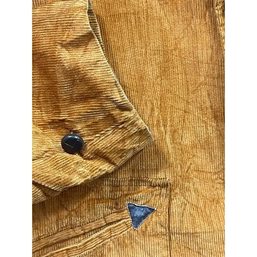 Vintage 70s  Corduroy Western Blazer Jacket Brad Whitney Mens Medium 38 40 Rust
